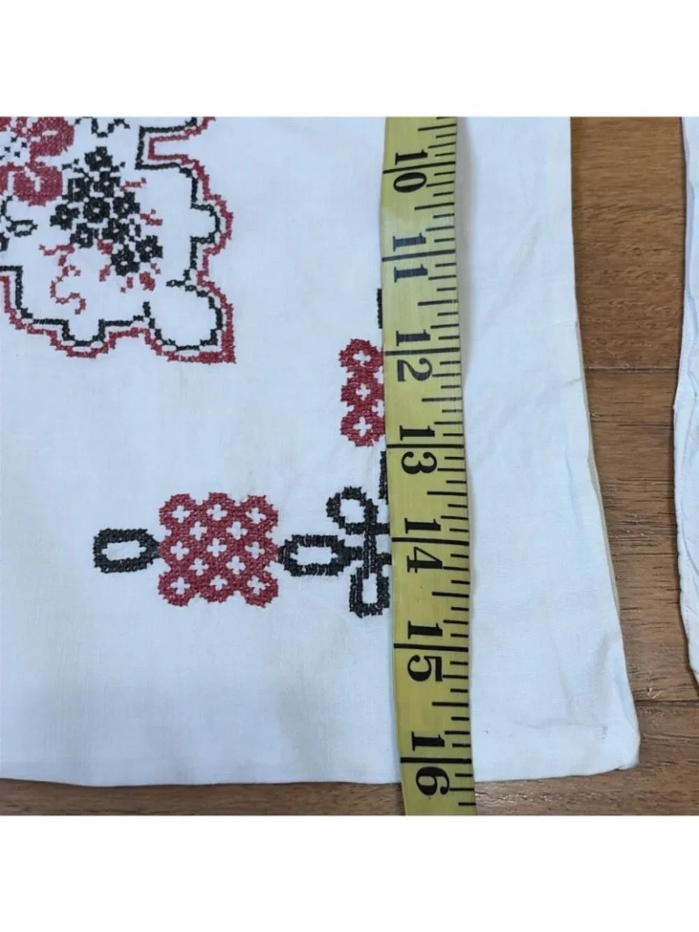 Antique Ukrainian Embroidered Pillow Covers Set Of 2 Folk Cottage Handmade 16X16